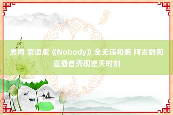 男同 蒙语版《Nobody》全无违和感 阿古酷狗直播首秀现逆天时刻