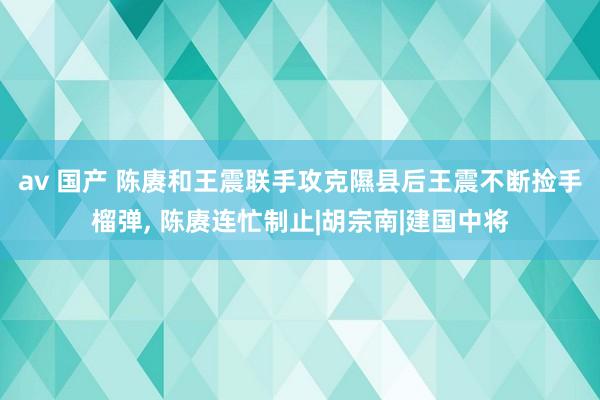 av 国产 陈赓和王震联手攻克隰县后王震不断捡手榴弹， 陈赓连忙制止|胡宗南|建国中将